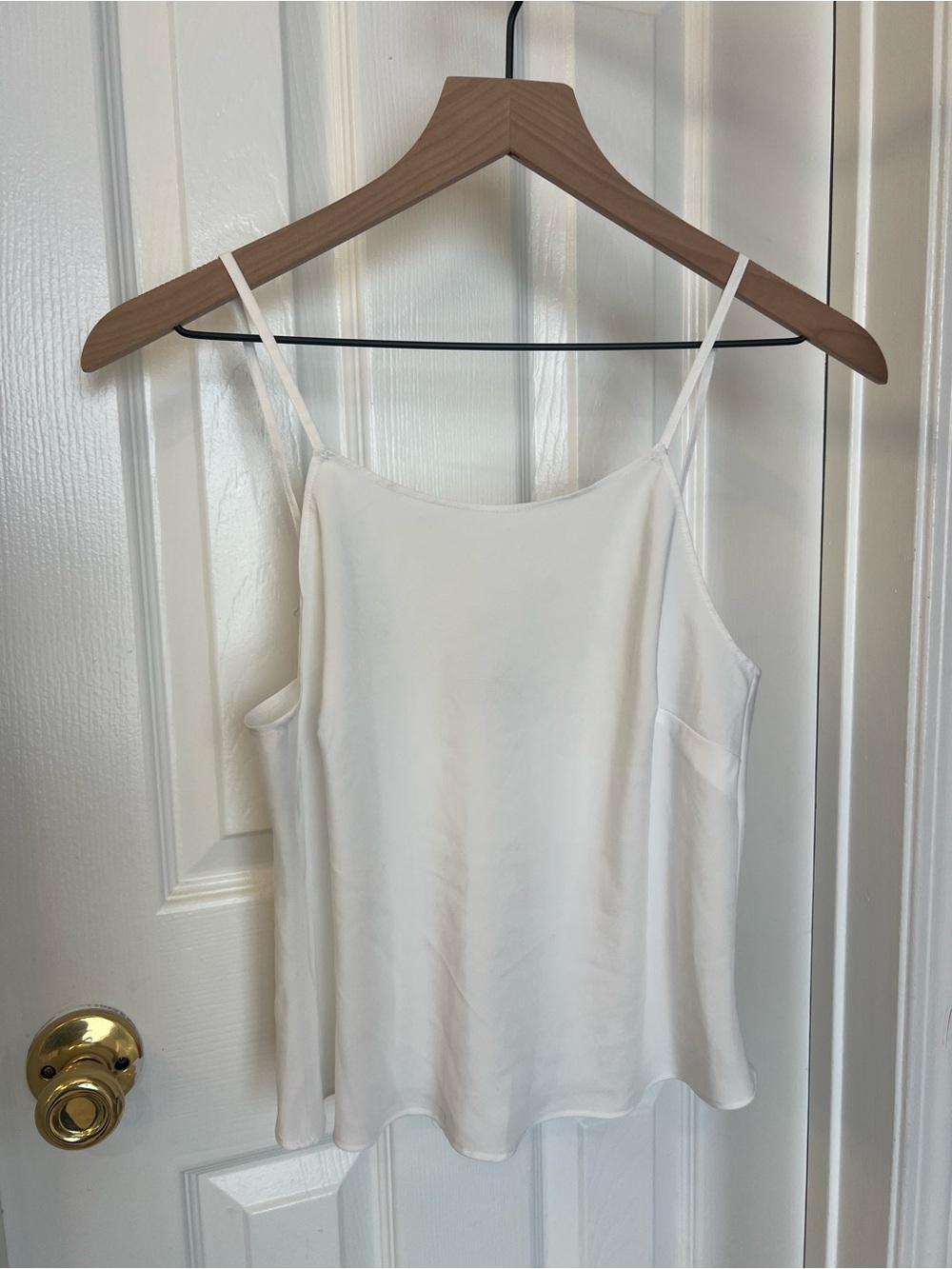 Talbots Ivory Satin Camisole with Adjustable Straps